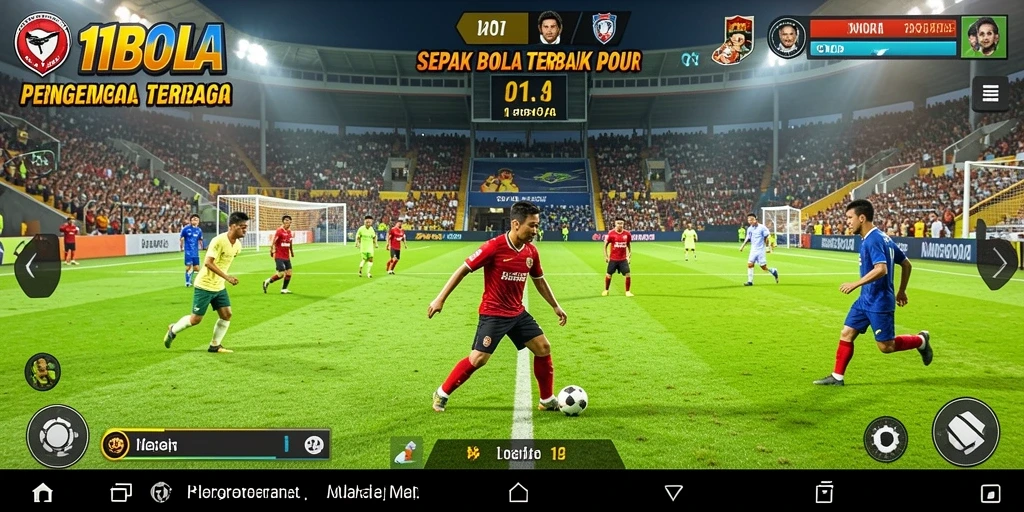 Gameplay menantang dalam <strong>11BOLA</strong> yang menampilkan pertandingan sepak bola seru.