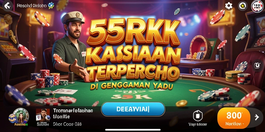 Tampilan gameplay menarik dari 55RK dengan efek visual kasino.