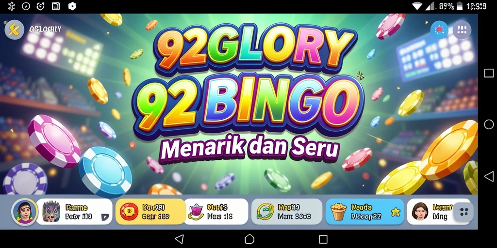 Screenshot gameplay Bingo yang menegangkan di 92GLORY.