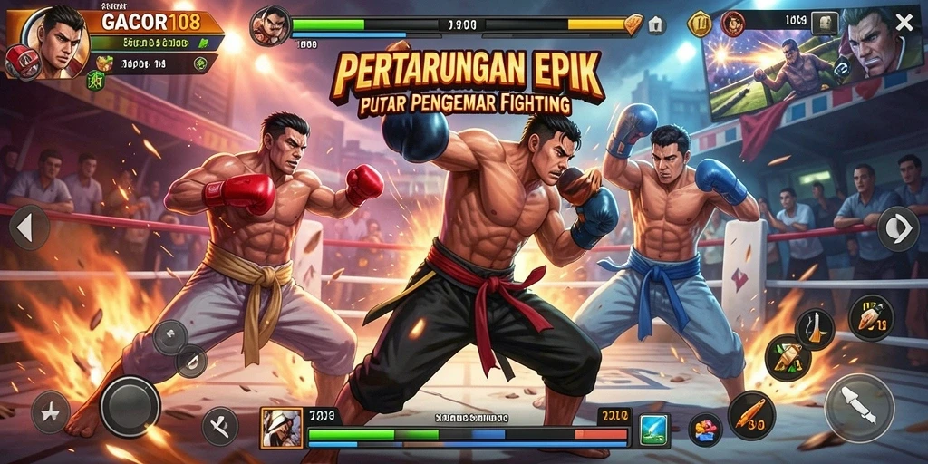 Tangkapan layar GACOR108 menampilkan aksi pertarungan yang mendebarkan.