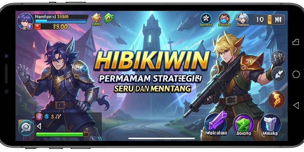 Tampilan gameplay HIBIKIWIN yang menegangkan dan strategis.