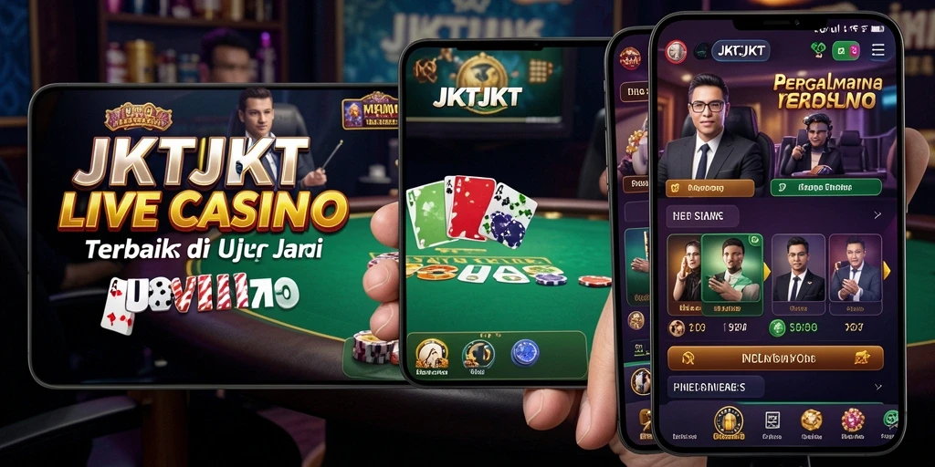 Screenshot gameplay JKTJKT menampilkan suasana Live Casino yang mendebarkan.