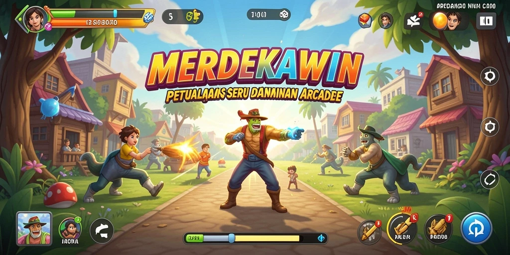 Tampilan gameplay seru dari MERDEKAWIN dengan berbagai tantangan menarik.