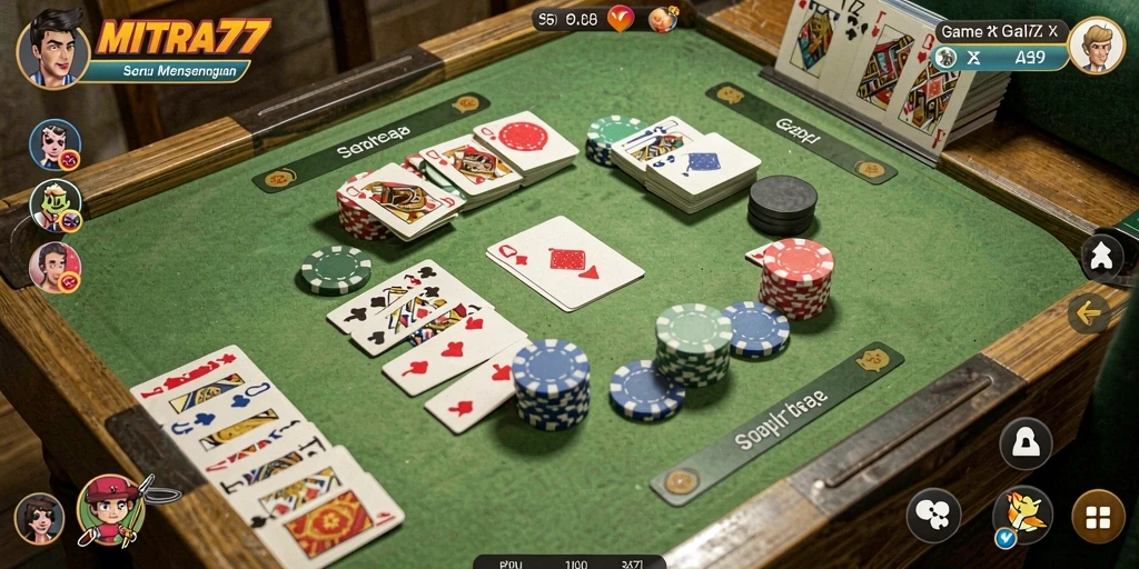 Gameplay Gaple yang seru dan interaktif di MITRA77.