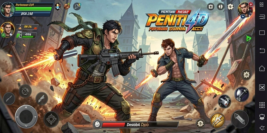 Tampilan aksi mendebarkan dalam permainan PENITI4D.