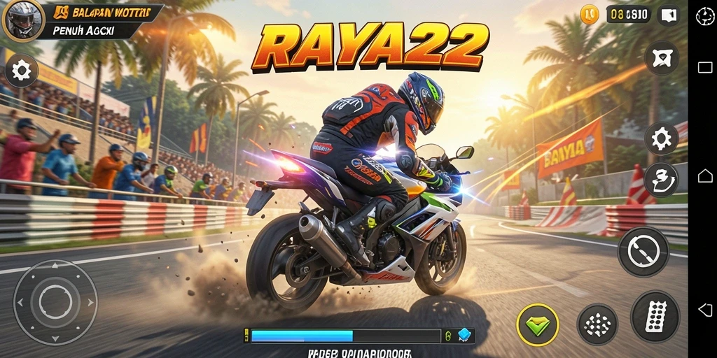 Tampilan menakjubkan dari balapan motor di RAYA22.
