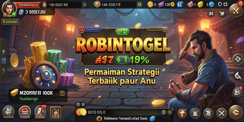 Tampilan gameplay seru dalam ROBINTOGEL yang menantang strategi Anda.