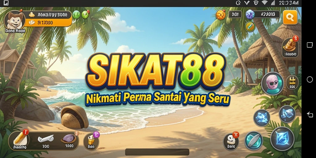 Screenshot SIKAT88 menampilkan gameplay yang ceria dan penuh warna.