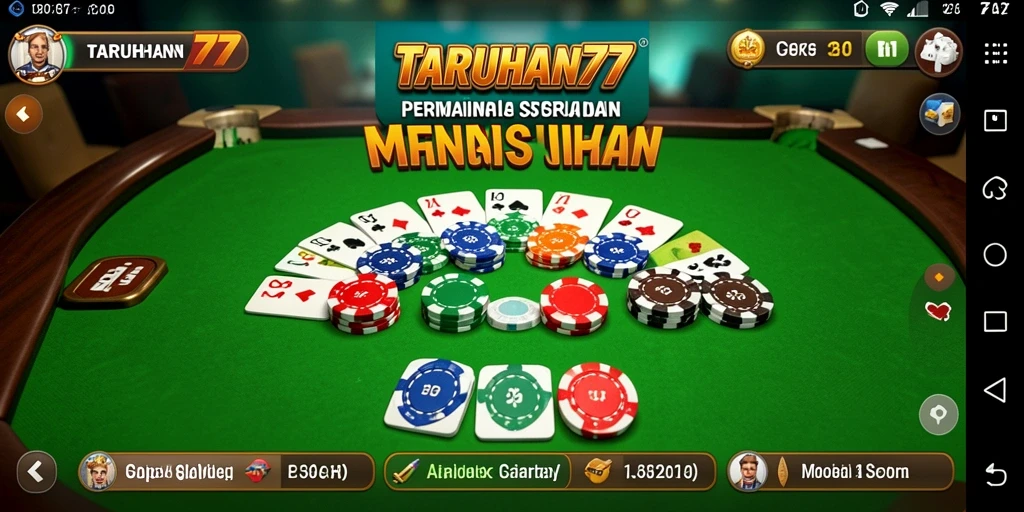 Tampilan screenshot TARUHAN77 menampilkan keseruan permainan Gaple.