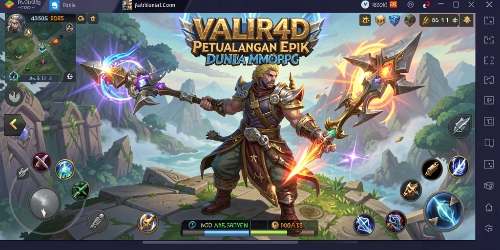 Screenshot gameplay menarik dari VALIR4D yang menunjukkan pertarungan epik.