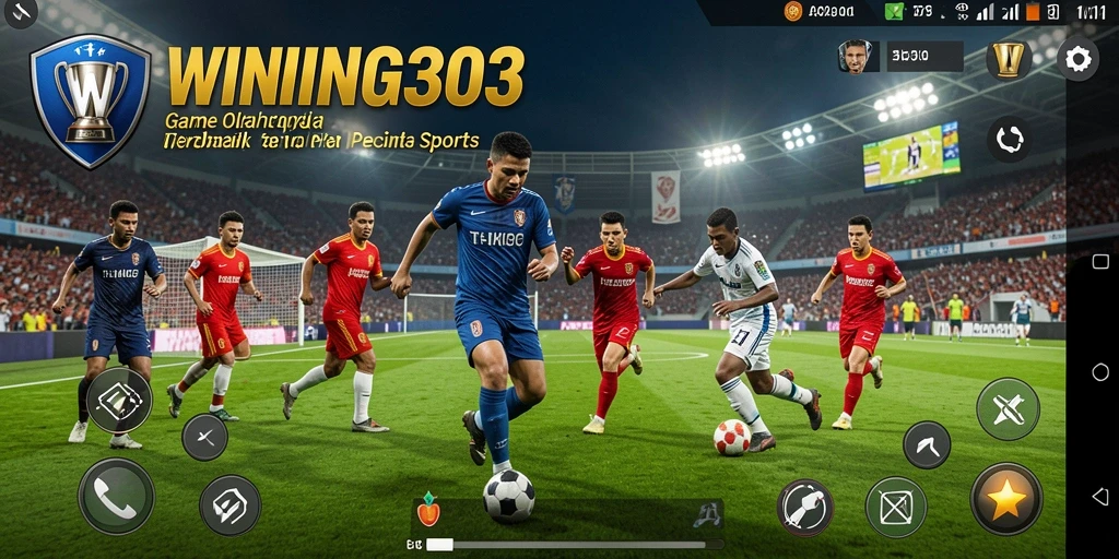 Screenshot utama WINNING303 menampilkan aksi seru dalam pertandingan olahraga.